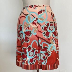 Anne Taylor LOFT skirt, floral printed cotton 2P